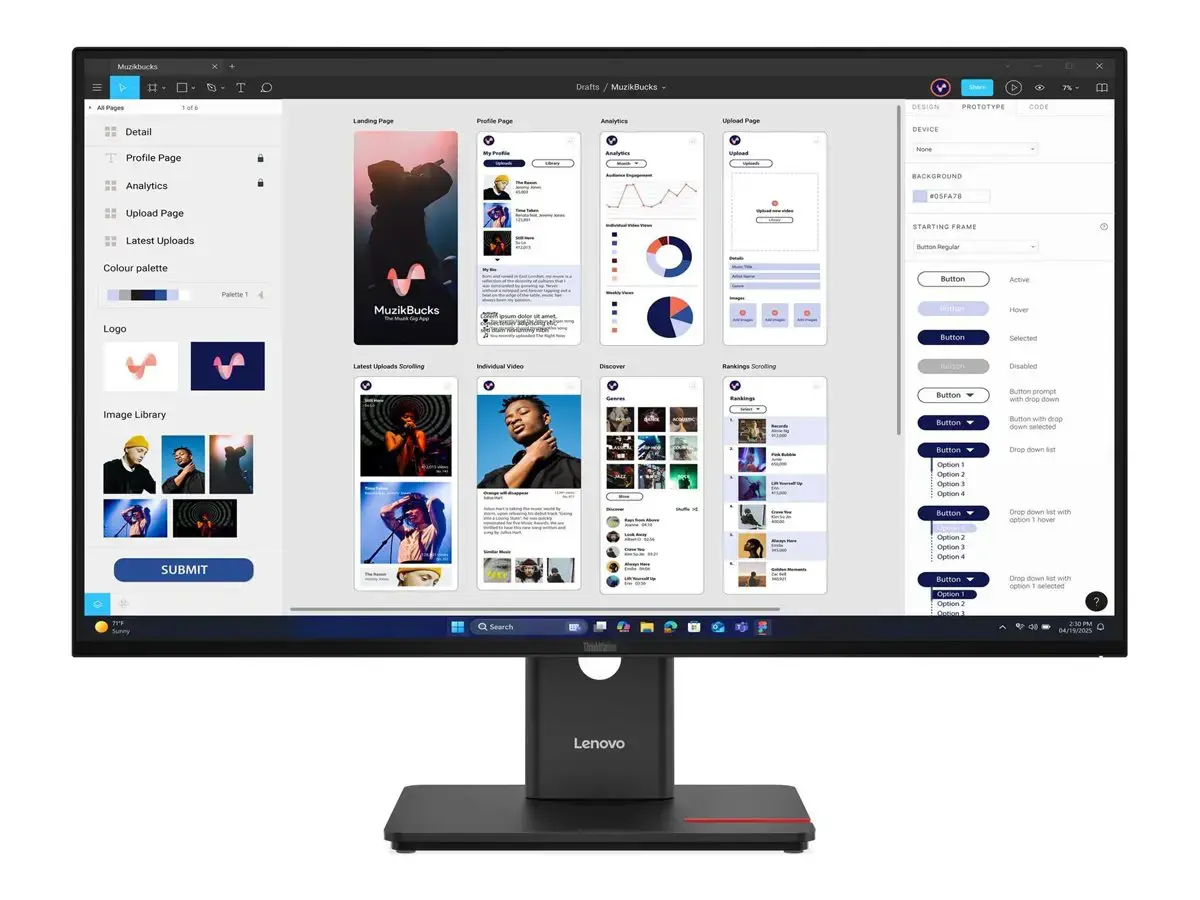 LENOVO 31.5" T32UD-40 UHD IPS 16:9 DP/HDMI/USB-C(96W)/RJ45