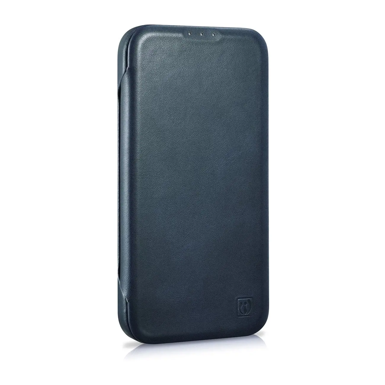 "iCarer CE Oil Wax Premium Leather Folio Case" odinis dėklas "iPhone 14 Pro", magnetinis "MagSafe", mėlynas (AKI14220706-BU)