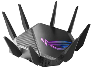 ASUS GT-AXE11000, "Wi-Fi 6" (802.11ax), trijų dažnių (2,4 GHz / 5 GHz / 6 GHz), Ethernet LAN, juodas, stalinis maršrutizatorius