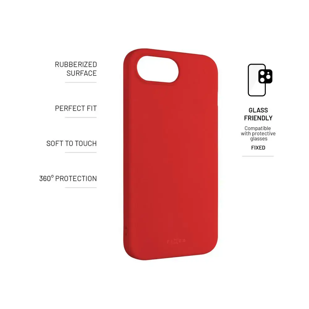 Fixed Story | Back Cover | Apple | iPhone 16e | Rubber | Red