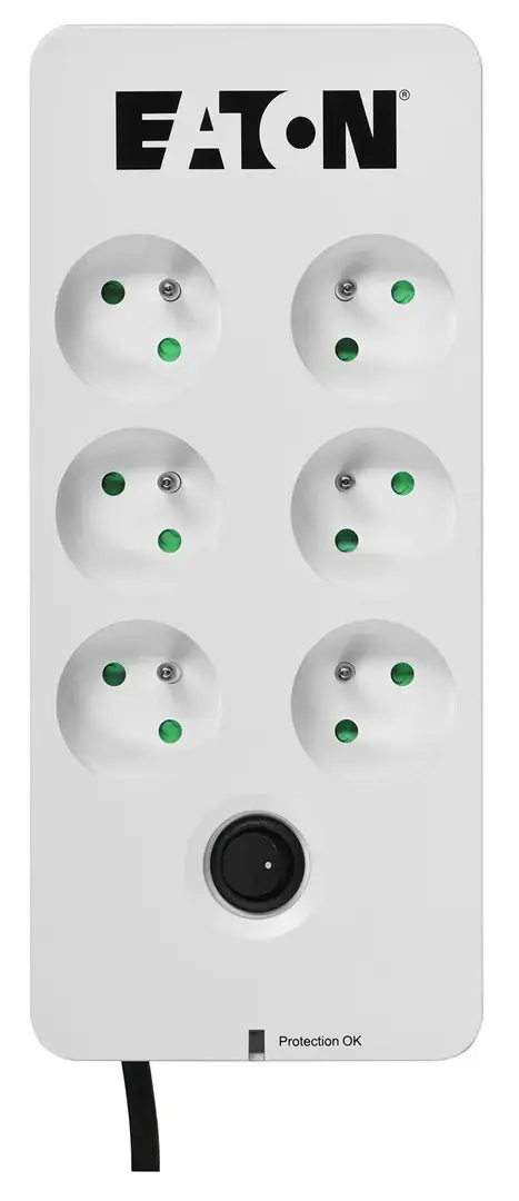 "Eaton" apsaugos dėžutė 6 FR, 6 kintamosios srovės lizdai, E tipas, 220-250 V, 50-60 Hz, 10 A, 2500 W