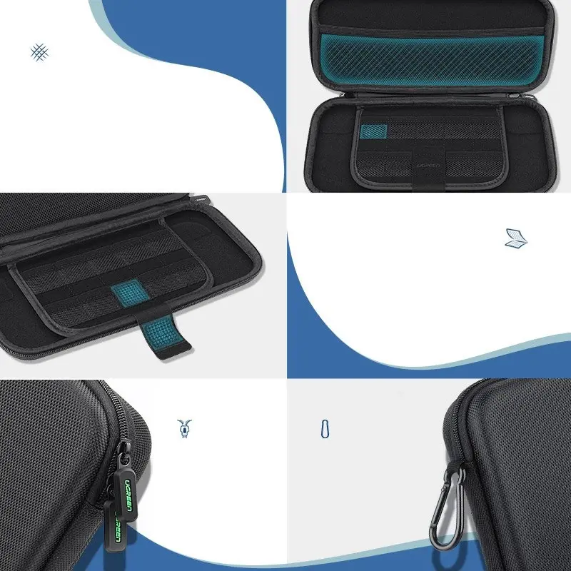 "Ugreen" dėklo dėžutė "Nintendo Switch" ir priedams 26 cm x 12 cm x 4 cm juoda (LP174 50974)