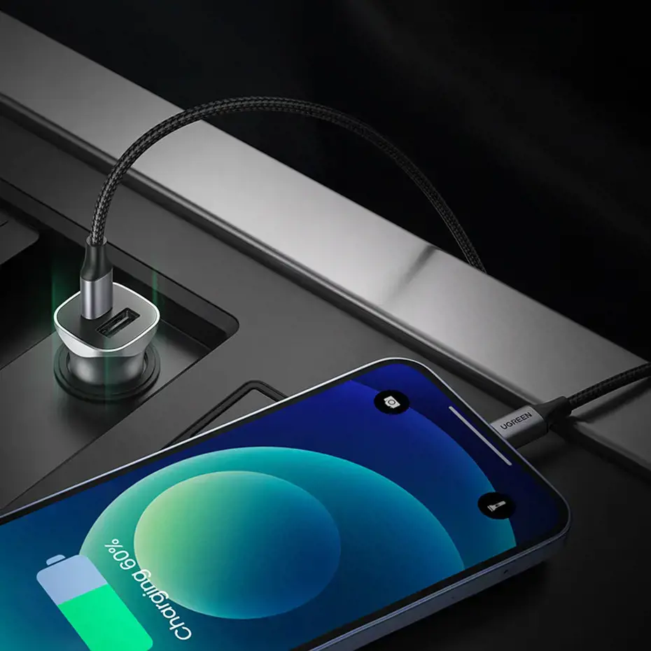 Ugreen 30780, Automatinis, Cigarų žiebtuvėlis, 12 V, juodas