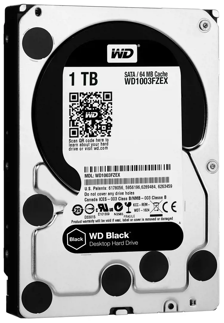 Stalinis kietasis diskas WD Black (3,5'', 1 TB, 64 MB, 7200 aps/min, SATA 6 Gb/s)