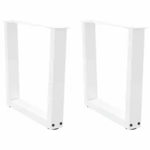 Kavos staliuko kojelės, V formos, 2 vnt., baltos, 50x(42-43,3) cm, plienas