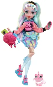 Lėlė "Monster High Lagoona Blue" su augintiniu ir priedais, madinga lėlė, moteriška, 4 metų, berniu…