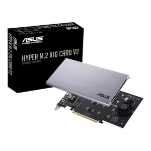 ASUS HYPER M.2 X16 CARD V2, PCIe, M.2, PCIe 3.0, 128 Gb/s, 202 mm, 13 mm