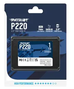 SSD diskas PATRIOT MEMORY P220S1TB25 1000 GB, 2.5", Serial ATA III