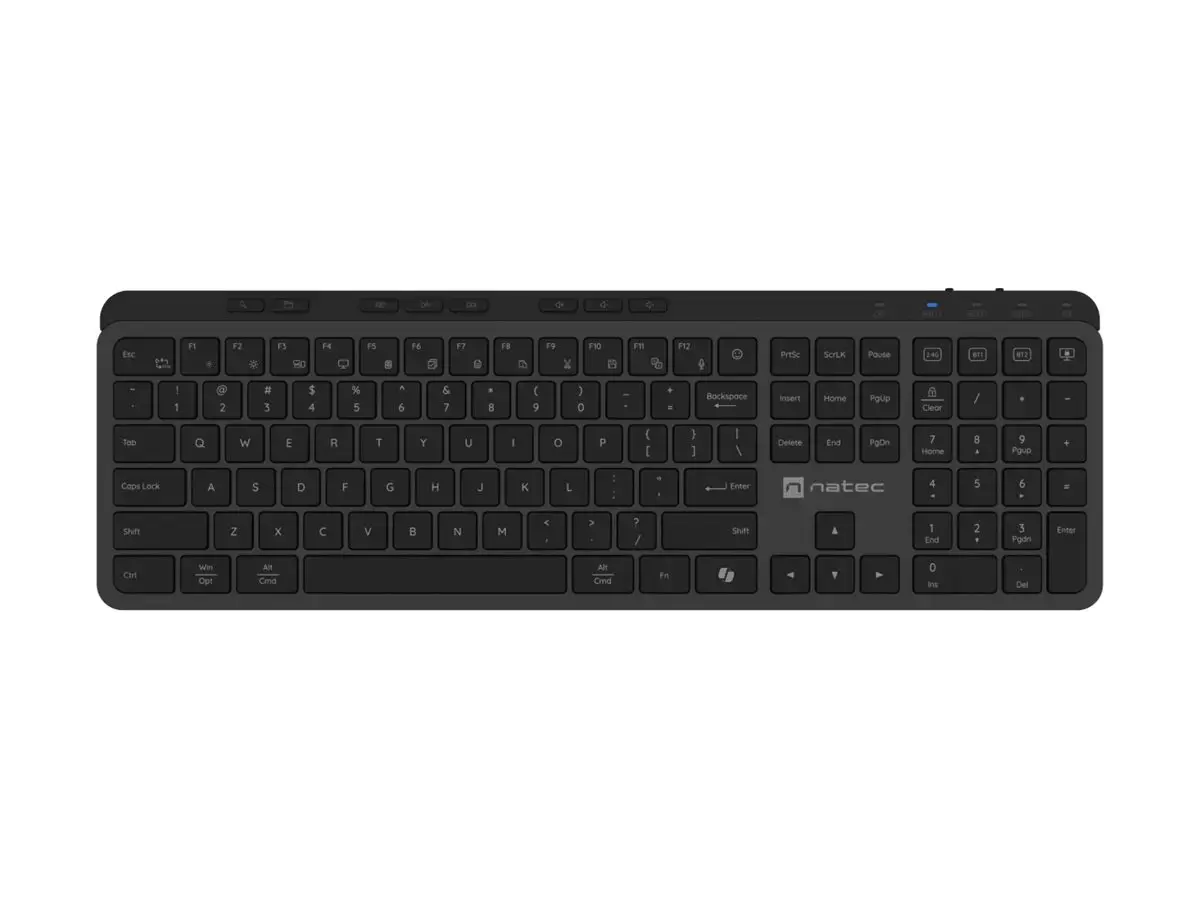 Natec Keyboard, Medusa, US Layout, X- Scissors Slim, Wireless, Black | Natec