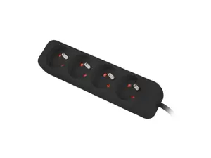 LANBERG maitinimo juosta 1 m 4 lizdai UPS sistemai