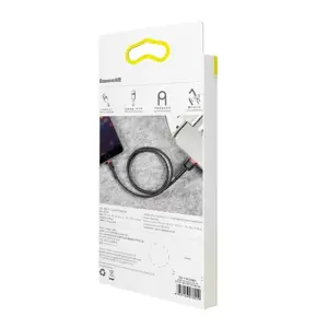 Baseus CALKLF-A19 USB Lightning kabelis 2.4A | 0.5m raudonas+juodas