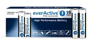 Šarminės baterijos everActive Pro Alkaline LR03 AAA - susitraukianti pakuotė - 10 vnt.