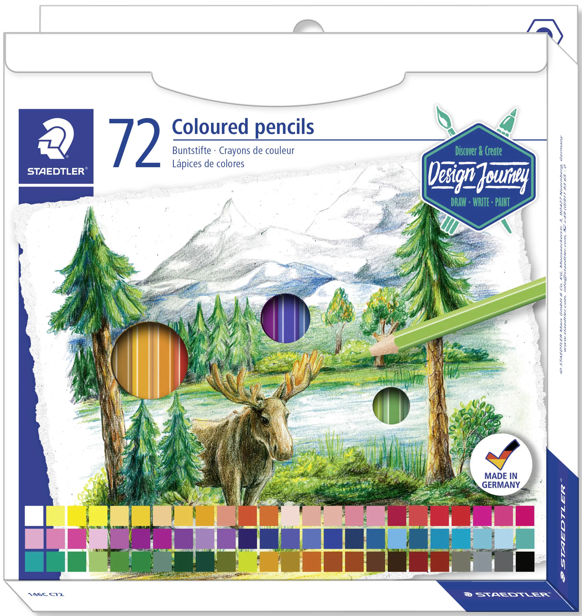 Spalvoti pieštukai STAEDTLER, 72 vnt.