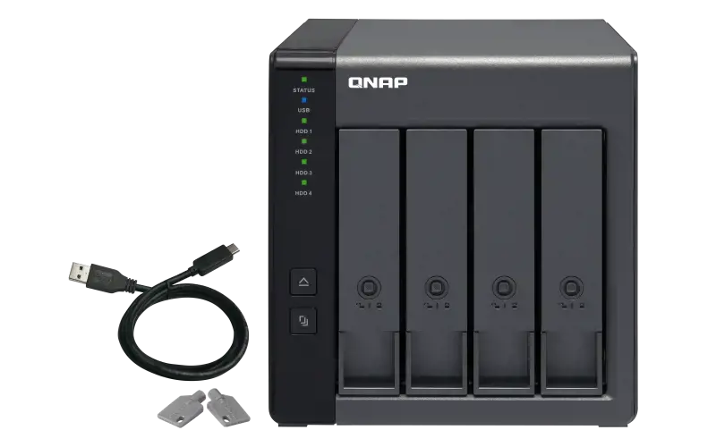 QNAP TR-004, HDD/SSD korpusas, 2,5/3,5", "Serial ATA II", 3 Gb/s, karšto keitimo, juodas
