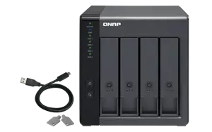 QNAP TR-004, HDD/SSD korpusas, 2,5/3,5", "Serial ATA II", 3 Gb/s, karšto keitimo, juodas