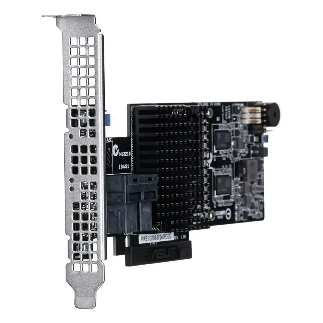 ASUS PIKE II 3108-8I/240PD/2G, SAS, Serial ATA II, Serial ATA III, PCI Express, 0, 1, 5, 10, 50, 60, 12 Gb/s, 2000 MB, LSI SAS 3108
