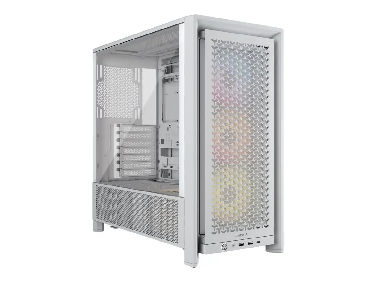 Corsair PC Case | Frame 4000D RS ARGB Modular | White | Mid-Tower | Power supply included No