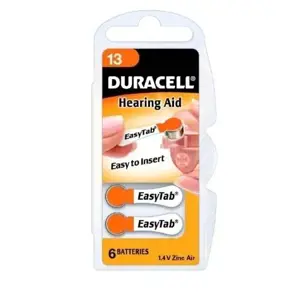 Duracell A13/DA13/ZL13, Zinc air cells, 6 pc(s)