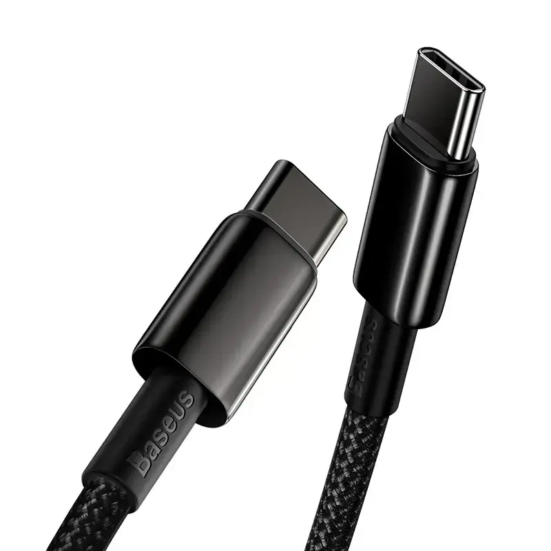 "Baseus" C tipo USB - C tipo USB kabelis "Power Delivery Quick Charge" 100W 5A 1 m juodas (juodas)