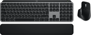 Logitech MX Keys S Combo for Mac Belaidė klaviatūra ir pelė + Atrama riešui, US Int, Space Gray