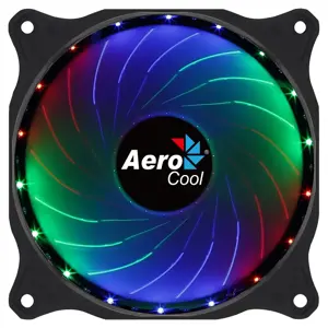 "Aerocool COSMO12FRGB" kompiuterio ventiliatorius 12 cm LED RGB Molex jungtis, tylus, juodas, ventiliatorius, 12 cm, 1000 aps/min, 23,9 dB, 26,2 cfm, juodas