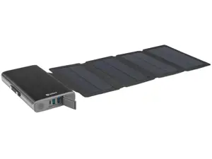 "Sandberg Solar" 4 skydelių maitinimo bankas 25000, 25000 mAh, ličio polimeras (LiPo), 18 W, juodas