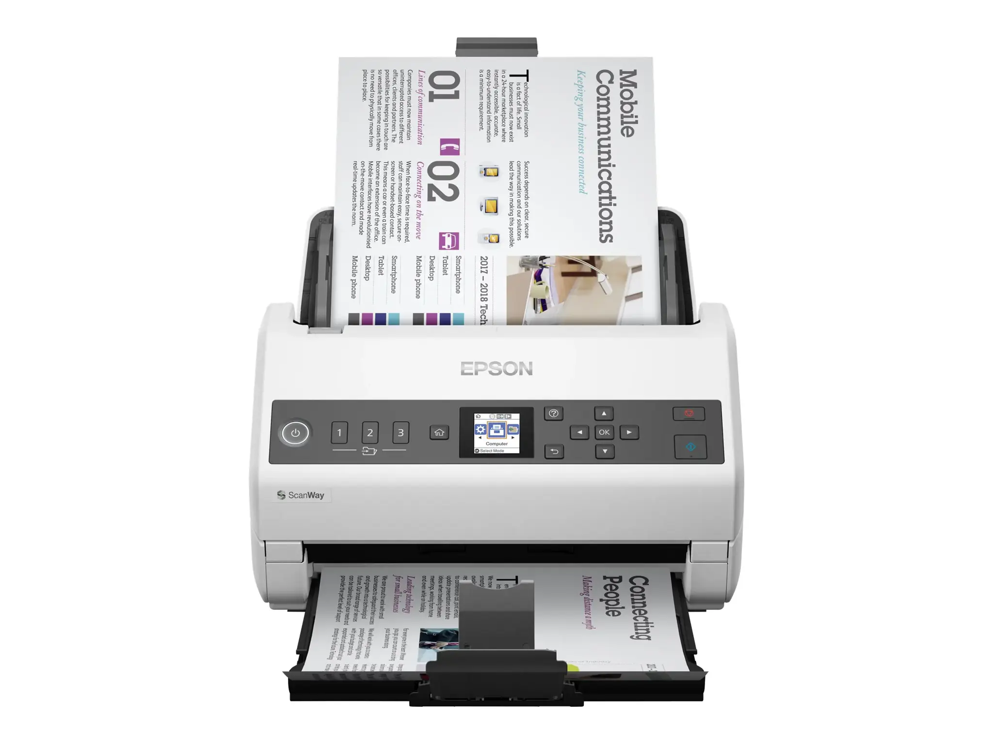 Epson DS-730N, 215,9 x 6096 mm, 600 x 600 DPI, 30 bitų, 24 bitų, 10 bitų, 8 bitų