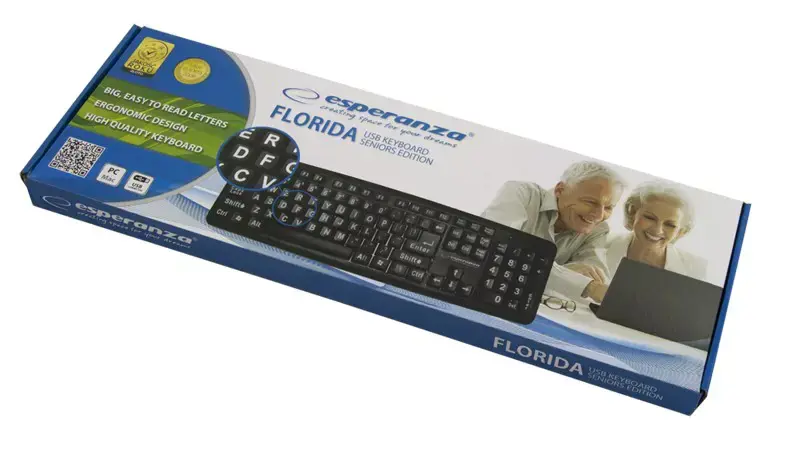 Esperanza EK129 KEYBOARD WITH BIG LETTERS eng