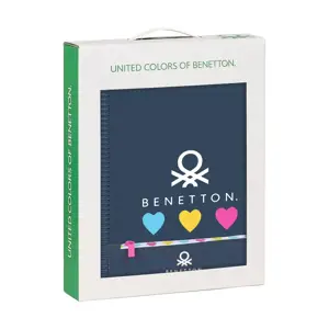 Raštinės reikmenų rinkinys Benetton Love 3 dalių, tamsiai mėlyna