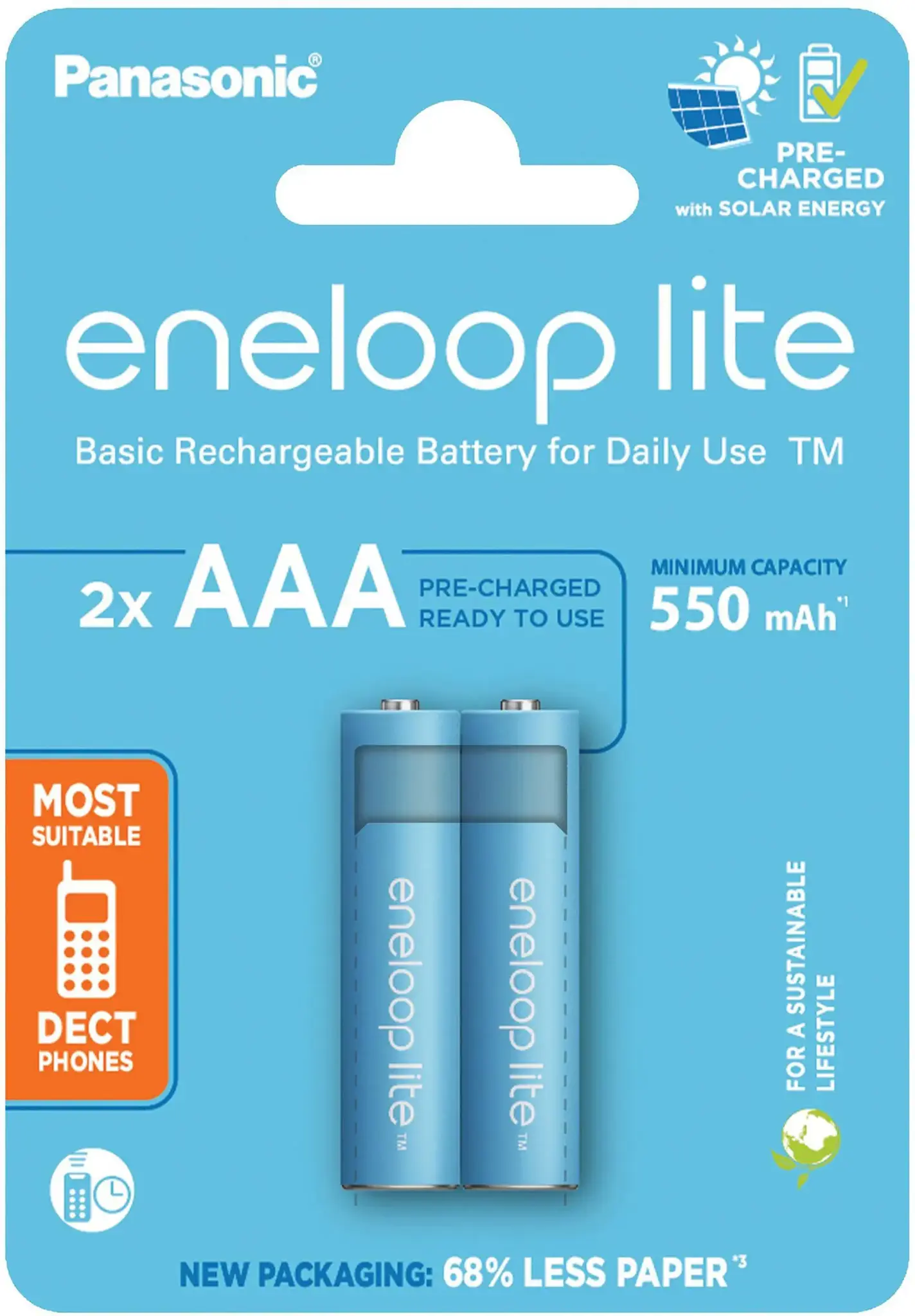 Panasonic Eneloop Lite AAA 550mAh rechargeable - 2 pcs