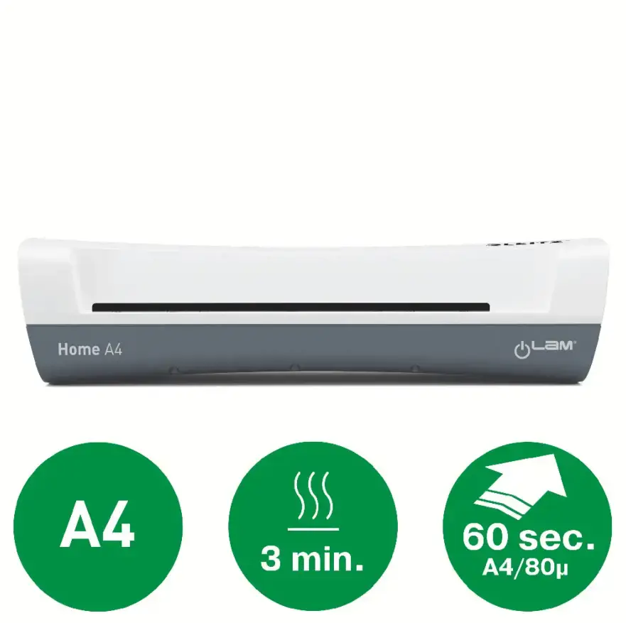 Leitz iLAM Home, 24 cm, Hot laminator, 3 min, 300 mm/min, 0.4 mm, A4