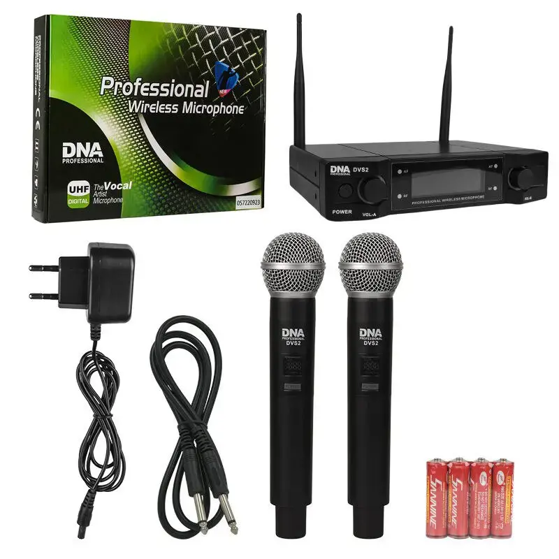 DNA Professional DVS2 - wireless microphone, 2 handheld transmitters + base unit (560–590 MHz)