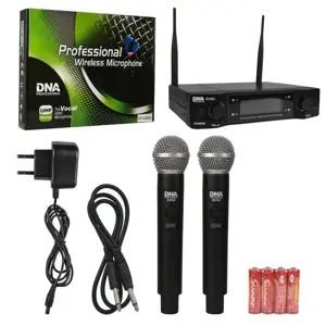 DNA Professional DVS2 - wireless microphone, 2 handheld transmitters + base unit (560–590 MHz)