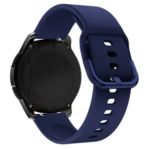 Silikoninis dirželis TYS smartwatch band universalus 20mm tamsiai mėlynas