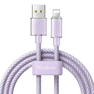 USB-A į "Lightning Mcdodo" laidas CA-3642, 1,2 m (violetinės spalvos)
