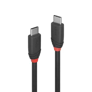 "Lindy" 1,5 m USB 3.2 C tipo kabelis 3A, juoda linija, 1,5 m, USB C, USB C, USB 3.2 Gen 1 (3.1 Gen …