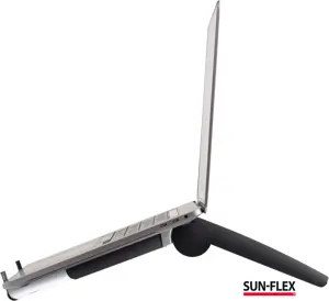 Nešiojamojo kompiuterio stovas SUN-FLEX®GRAVITY STAND, metalinis, juodos/sidabrinės spalvos