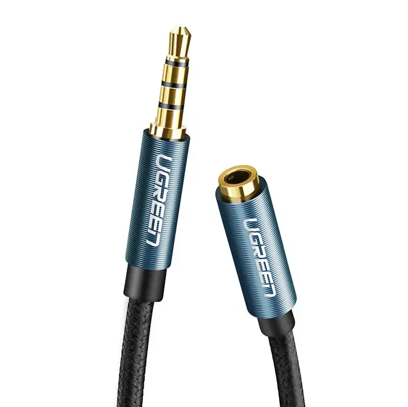 AUX jack audio extender 3.5 mm UGREEN AV118, 2m (blue)