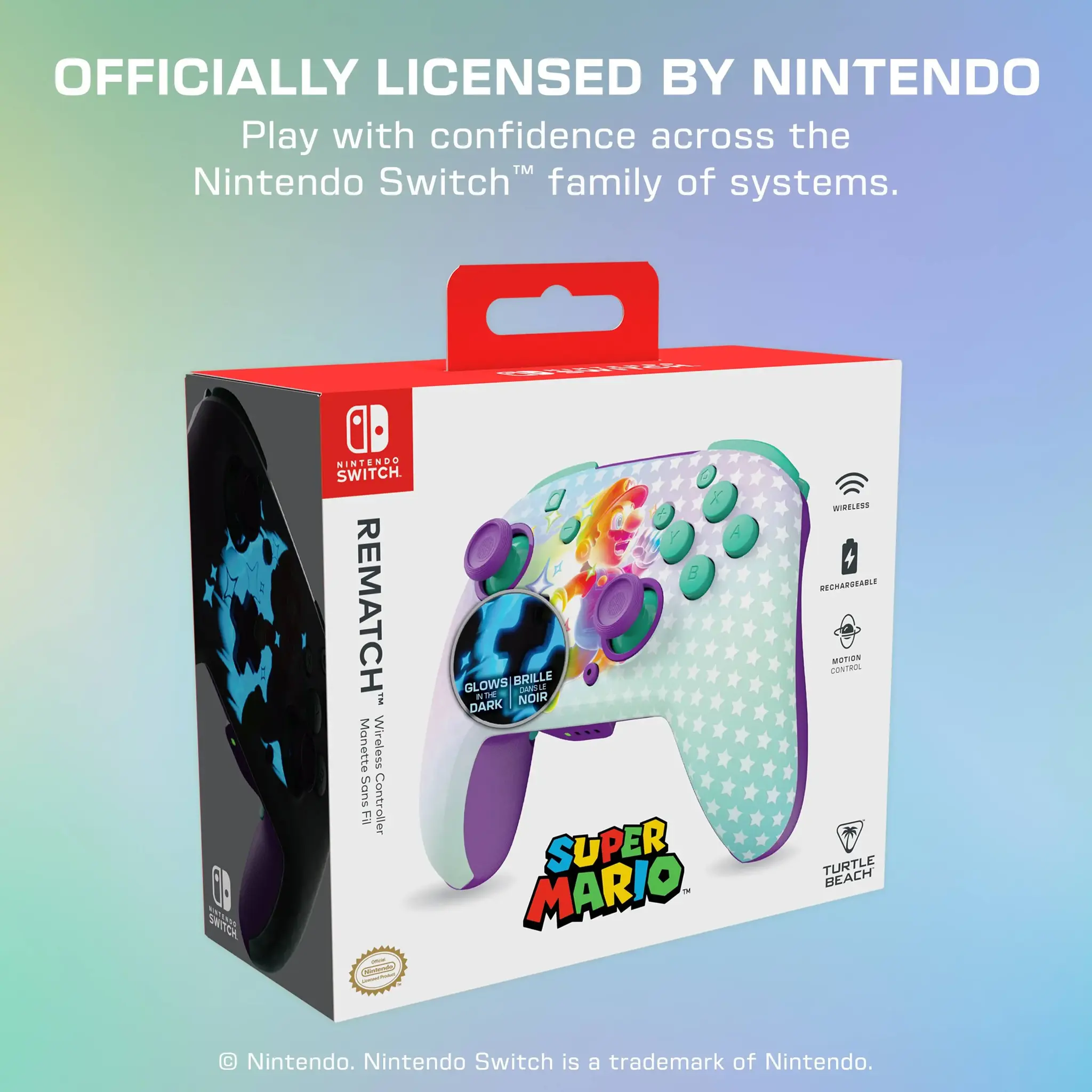 Turtle Beach wireless controller Rematch Nintendo Switch, Invincible Mario
