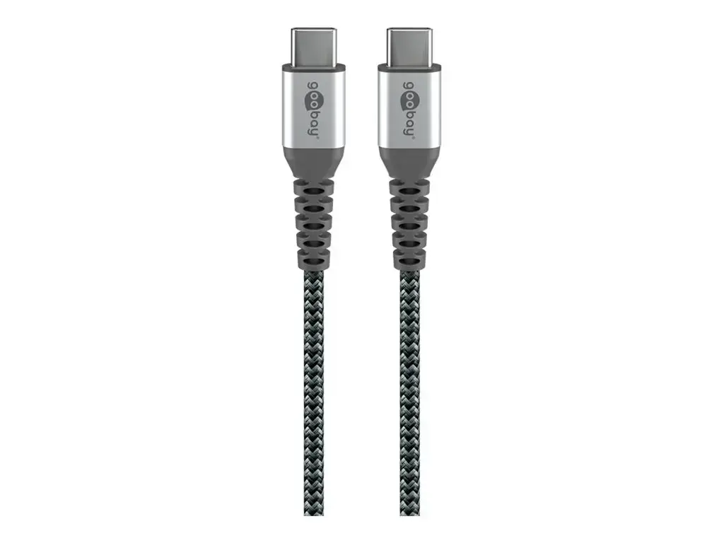 Goobay | USB-C  to USB-C  Textile Cable with Metal Plugs | 49302 | USB-C to USB-C USB-C male | USB-C male