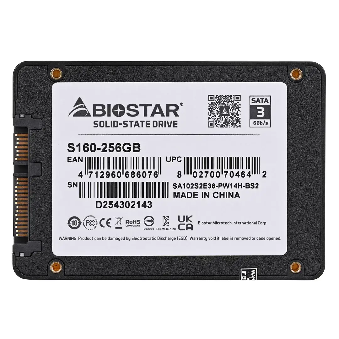 SSD diskas BIOSTAR S160-256GB 256 GB, 2.5", Serial ATA III