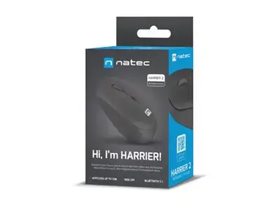 NATEC belaidė pelė "Harrier 2" 1600DPI "Bluetooth 5.1", juoda