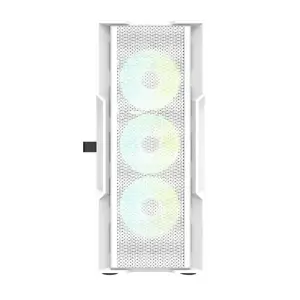 "Darkflash DK431" kompiuterio korpusas + 4 ventiliatoriai (baltas)