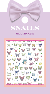 Snails nagų lipdukai, Drugelių pieva