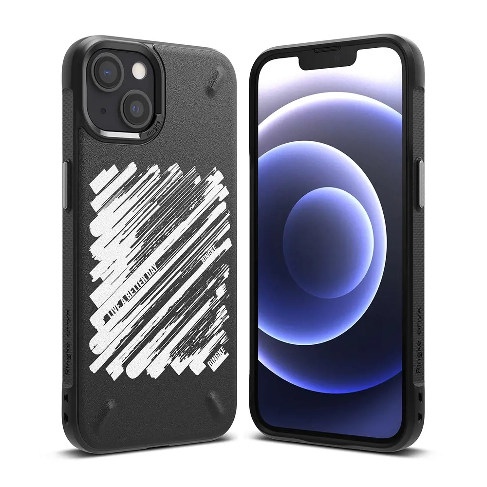 "Ringke Onyx Design" patvarus TPU dangtelis "iPhone 13 mini", juodas (OD541E229)