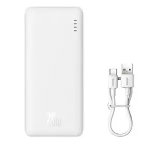 Baseus Airpow Power bank 10000mAh 20W + 30cm USB-C cable White