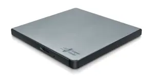 "Hitachi-LG Slim" nešiojamasis DVD įrašymo įrenginys, sidabrinės spalvos, dėklas, stalinis/nešiojam…