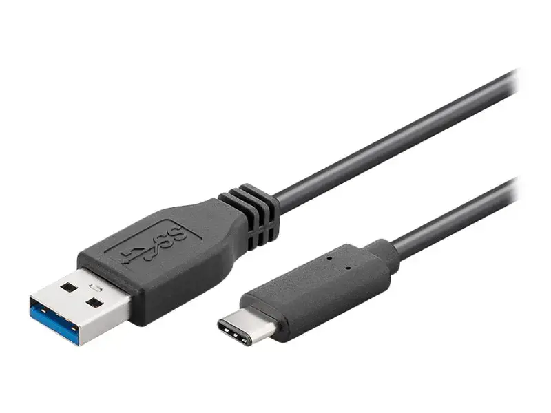 "Goobay" sinchronizavimo ir įkrovimo itin greitas USB-C ir USB A 3.0 įkrovimo kabelis 67999 Apvalus kabelis, USB-C vyriškas, USB 3.0 vyriškas (A tipo), juodas, 0,5 m
