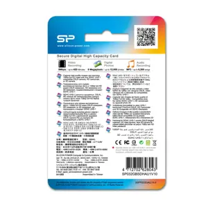 "Silicon Power Elite UHS-I", 32 GB, 32 GB, SDHC, 10 klasė, 40 MB/s, 15 MB/s, mėlyna