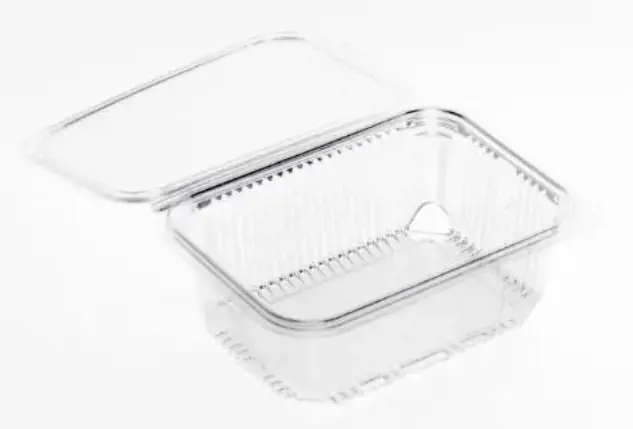 Indelis salotoms, kvadratinis, su dangteliu, PET, 18,7 x 14,4 x  H 5,5 cm, 750 ml, 50 vnt.